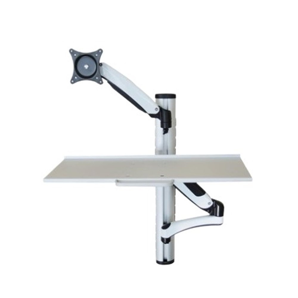 ADBWEKKF Monitor Stand with Keyboard Standing Office Computer Universal Rotating Engineering Equipment Wall Mount WS02