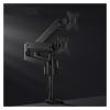 ADBWEKKF Monitor stand robotic arm T8-3B computer screen desktop non-hole base dual screen(Black) view 3