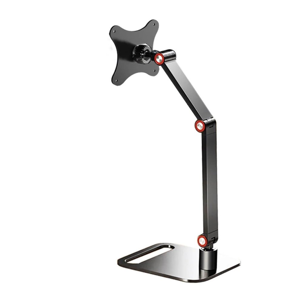 ADBWEKKF Portable monitor stand aluminum alloy long arm stand desktop adjustable hole distance stand suitable for 17.3 inch display folding stand