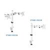 ADBWEKKF White Adjustable Single Monitor Arm for Desk Stand- view 3