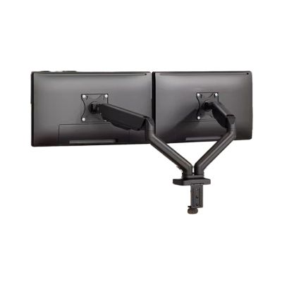 ADBWEKKF Dual-screen monitor stand arm T6-2W desktop computer universal rotating base screen support bracket(Black)