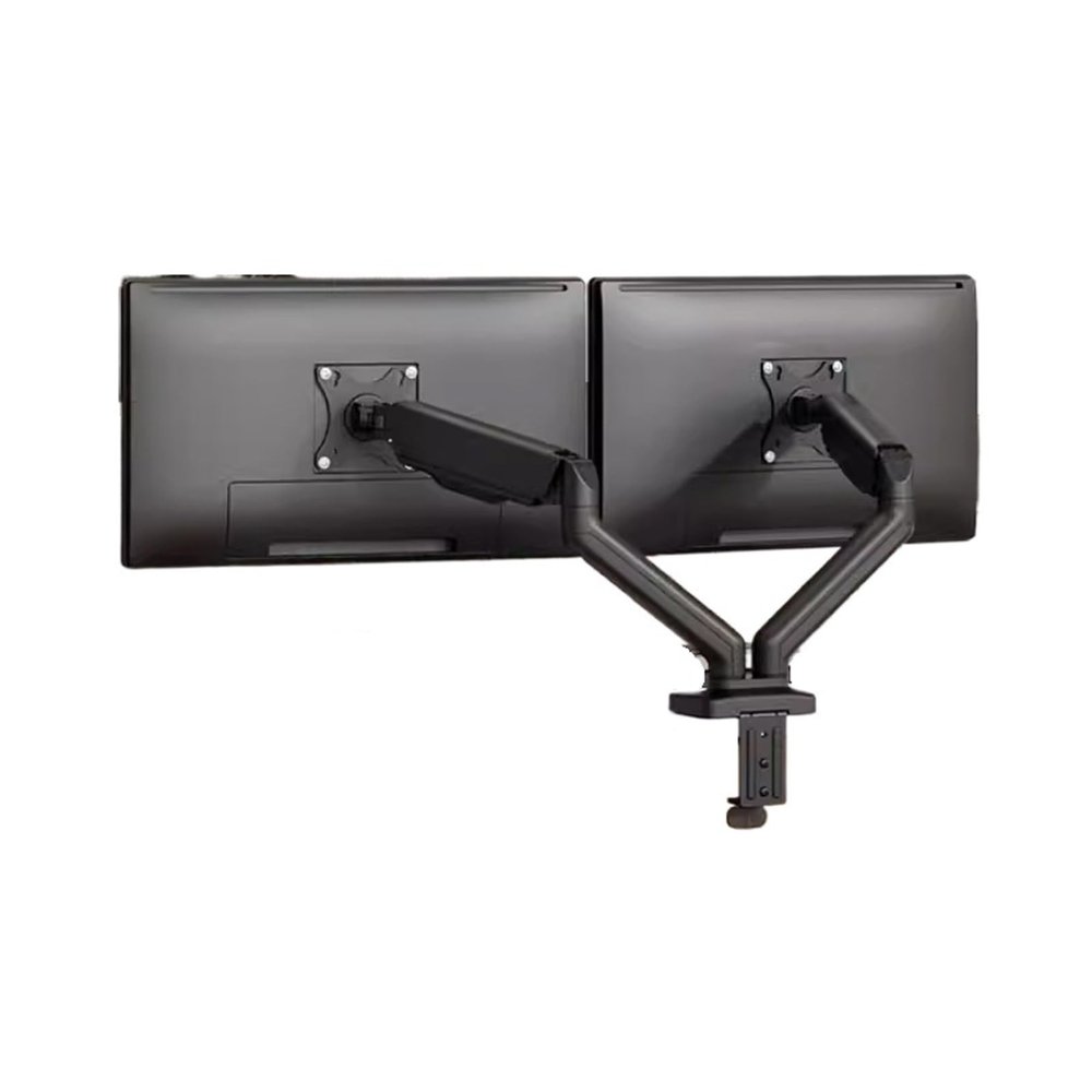 ADBWEKKF Dual-screen monitor stand arm T6-2W desktop computer universal rotating base screen support bracket(Black)