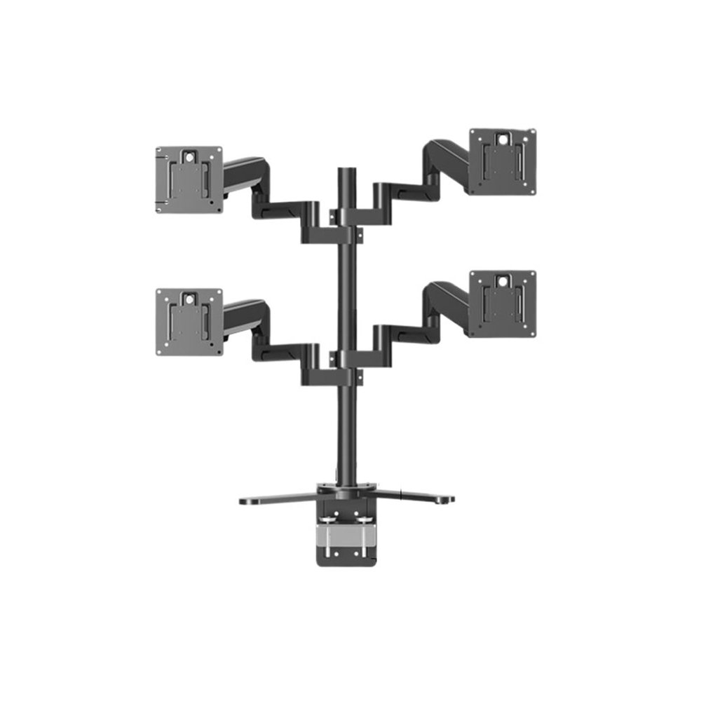 ADBWEKKF Four-screen monitor stand 4-screen computer splicing display base air pressure adjustment clamp table installation