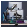 ADBWEKKF Computer monitor dual screen bracket upper and lower screen notebook with column lifting desktop desktop base 9KG load-bearing(Black) view 2