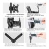 ADBWEKKF 24/27/32 inch monitor base desktop vertical screen rotating 360 lifting bracket(White) view 4