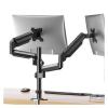 ADBWEKKF LCD computer double-headed black double-arm monitor stand with extension arm that can be hung upside down, rotated, lifted, and telescopic aluminum alloy desktop stand view 1