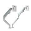 ADBWEKKF 13-32 inch dual-screen monitor computer stand, rotating lifting telescopic stand, gas spring double-arm stand(Silver) view 2