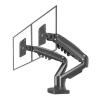 ADBWEKKF F160 Gas Spring 360 Degree Desktop 17" - 27" Dual Monitor Stand Arm Monitor Mount Bracket Each Holds 2-9kg(Black) view 1