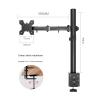 ADBWEKKF Computer monitor stand arm desktop desktop double screen heightening lifting telescopic shelf universal rotating base 17-27 inches long wall clamp table installation version view 2