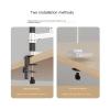 ADBWEKKF Monitor desktop stand long arm rack wide screen fish screen computer lifting and hovering 17-38 inch stand(White) view 3