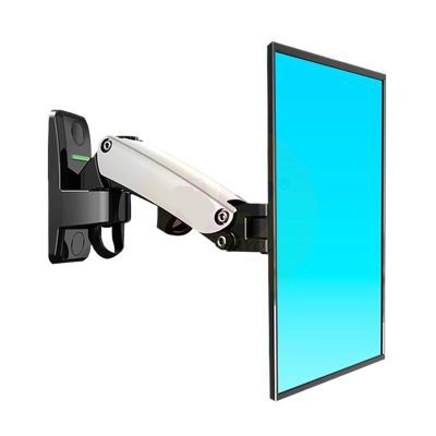 ADBWEKKF F120 17-27 Inch Gas Spring Full Motion TV Wall Mount LCD Monitor Stand Aluminum Arm Stand Silver Black(Style-B)