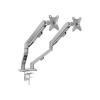 ADBWEKKF Computer stand up and down left and right dual-screen monitor stand height lifting horizontal and vertical screen 360 degree rotation(Gray) view 1