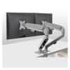 ADBWEKKF Computer stand up and down left and right dual-screen monitor stand height lifting horizontal and vertical screen 360 degree rotation(Gray) view 2
