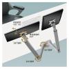 ADBWEKKF Computer stand up and down left and right dual-screen monitor stand height lifting horizontal and vertical screen 360 degree rotation(Gray) view 4