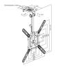ADBWEKKF Folding TV hanger CM222 ceiling-mounted 14-32 inch RV accessories kitchen restaurant car short bracket(32-43 inches) view 2