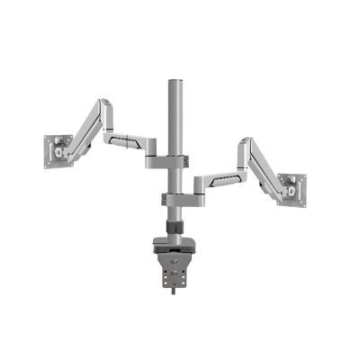 ADBWEKKF 27/32-inch dual-screen monitor splicing bracket lifting and rotating computer screen desktop heightening base stand(Silver gray)
