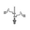 ADBWEKKF 27/32-inch dual-screen monitor splicing bracket lifting and rotating computer screen desktop heightening base stand(Silver gray) view 1