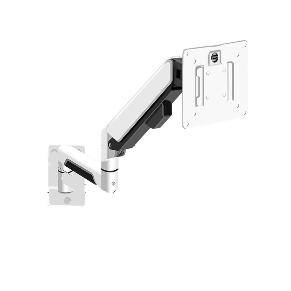 ADBWEKKF 24/27/32-inch fish screen monitor wall mount lifting hover bracket wall hanging wall space saving shelf(White)