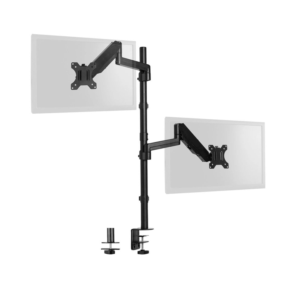 ADBWEKKF Dual 17" to 32" Monitor Spring Sit-Stand Desk Stand -