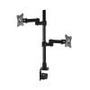 ADBWEKKF 14-24 inch upper and lower dual-screen LCD monitor lifting telescopic rotating height increasing clamp table stand(White) view 4