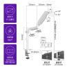 ADBWEKKF Monitor stand EV24/27-inch industrial monitoring screen stand office monitor base(White) view 2
