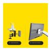 ADBWEKKF G70 computer monitor stand mechanical arm cantilever screen desktop heightening desktop lift rotating(Gray) view 3