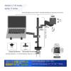 ADBWEKKF Monitor stand notebook plus monitor multi-screen combination air pressure cantilever stand increase view 2