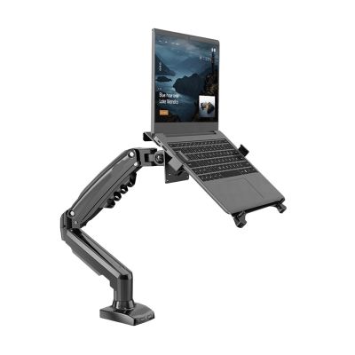 ADBWEKKF F80-FP Laptop Stand Desktop Hole-Free Lifting Rotating Laptop Stand(Black)
