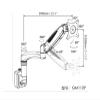 ADBWEKKF Monitor stand industrial screen stand lifting and rotating GM112P computer stand console slide rail view 2