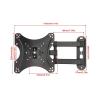 ADBWEKKF 20KG Adjustable 14-42 Inch TV Wall Mount Bracket Flat Screen TV Frame Support 15 Degree Tilt for LCD LED Monitor Flat Panel view 2