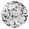 120pcs Black and White Cartoon One pies Decals Movie Decorative Sticker for Kids Teens Waterproof Stickers for Water Bottle Laptop Luggage Helmet Skateboard Guitar view 1