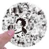 120pcs Black and White Cartoon One pies Decals Movie Decorative Sticker for Kids Teens Waterproof Stickers for Water Bottle Laptop Luggage Helmet Skateboard Guitar view 4