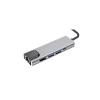 5 Ports USB C Hub to 4K HDMI-Compatible Docking Station RJ45 100M Splitter 3.0 High Speed Adapter for(Beige) view 3