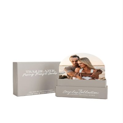 Trailblazer Posing Prompt Cards, 50 Semi-Water Resistant Cards with Hole Punch/Key Ring, 150+ Photography Poses, Photography Cards, Photographer Gift (Couples Collec)