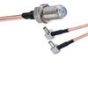 2pcs F to TS9 Coax Cable F Type Female to TS9 Male Right Angle Splitter Cable RG316 6inch (15cm) Y Type Coaxial Cable view 4