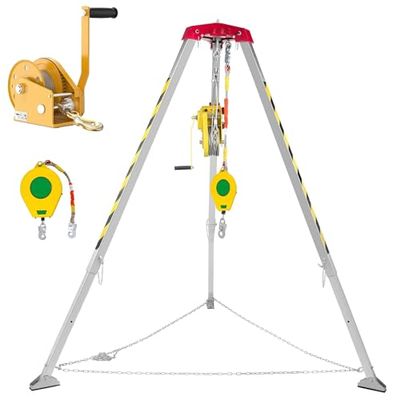 BYFSRUS Heavy-Duty Rescue Tripod, Fire Safety Equipment, Lifting and Rescue Gear, Firefighter Tripod Kit for Emergency Situations, Rescue System