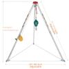 BYFSRUS Compact Tripod with Winch, 544 kg Capacity, 2.8m Leg Bracket, Self-Locking Device for Fall Protection and Rescue  Ideal for Limited Space Applications view 2