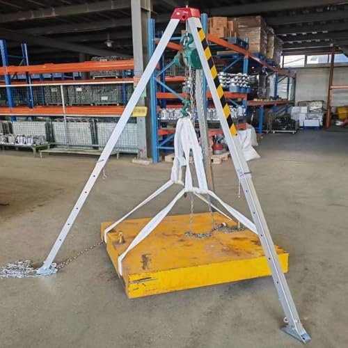 BYFSRUS HeavyDuty Rescue Tripod for Confined Spaces Emergency Fire Tripod Kit Sturdy Scaffold Tripod for Rescue Operations and Safety HighStrength Lifeline Support System.