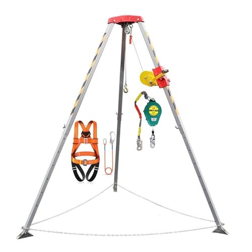 Rescue Tripod Kit for Confined Spaces 12002600 lbs HeavyDuty Safety Equipment Fire Rescue Hoist Tools Portable Tripod for Emergency Rescue Operations