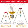 BYFSRUS Emergency Rescue Tripod HeavyDuty Confined Space Tripod with Winch & Fall Protection Aluminum Manhole Access Kit High Load Capacity Safety Equipment for Rescue Operations view 4