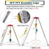 Portable Confined Space Rescue Tripod - 7ft Adjustable 2600LBS Capacity Perfect for Firefighting Sewer & Pipeline Emergency Rescues view 2