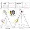 BYFSRUS Telescopic Rescue Tripod with Pulley & CarabinerFall Protection for Confined SpacesDurable Lightweight Easy Setup for Safety in Tight Areas view 2