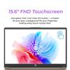 HP Touchscreen 15.6" FHD Business Laptop Computer | 2026 Edition | AMD Ryzen 5 (Up to 4.3GHz) | 8GB DDR5 RAM, 512GB PCIe SSD | AI Copilot Key | Windows 11 with Office 365 for The Web  w/o Mouse view 2