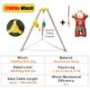 BYFSRUS Durable Aluminum Tripod Rescue System for Fall Protection in Deep Wells Sewers and Emergency ScenariosSafety Equipment for Professionals and Industrial Use view 2