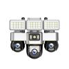 LNBBEQ V380 Triple Lens WiFi Security Camera 15MP Floodlight House Surveillance Cameras Night Vision CCTV Cam PTZ APP Control(US Plug,WiFi Cam Add 64G) view 1