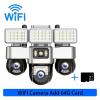 LNBBEQ V380 Triple Lens WiFi Security Camera 15MP Floodlight House Surveillance Cameras Night Vision CCTV Cam PTZ APP Control(US Plug,WiFi Cam Add 64G) view 2