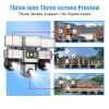 LNBBEQ V380 Triple Lens WiFi Security Camera 15MP Floodlight House Surveillance Cameras Night Vision CCTV Cam PTZ APP Control(US Plug,WiFi Cam Add 64G) view 4