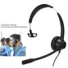 MUTOUXIA RJ9 Single Ear Headset with Mic, Monaural Customer Service Headphone, Noise Canceling Microphone for Call Center Office Telemarketing, Plug and Play RJ9 Crystal Plug with Volume Mu view 2