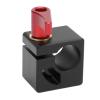 15mm Single Rod Clamp, Aluminum Alloy Camera Support Clamp, Quick Release 1/4in 3/8in Thread Adapter for DSLR Rig Tripod Shoulder Mount, Lightweight Durable CNC Machined Rod Holder view 4