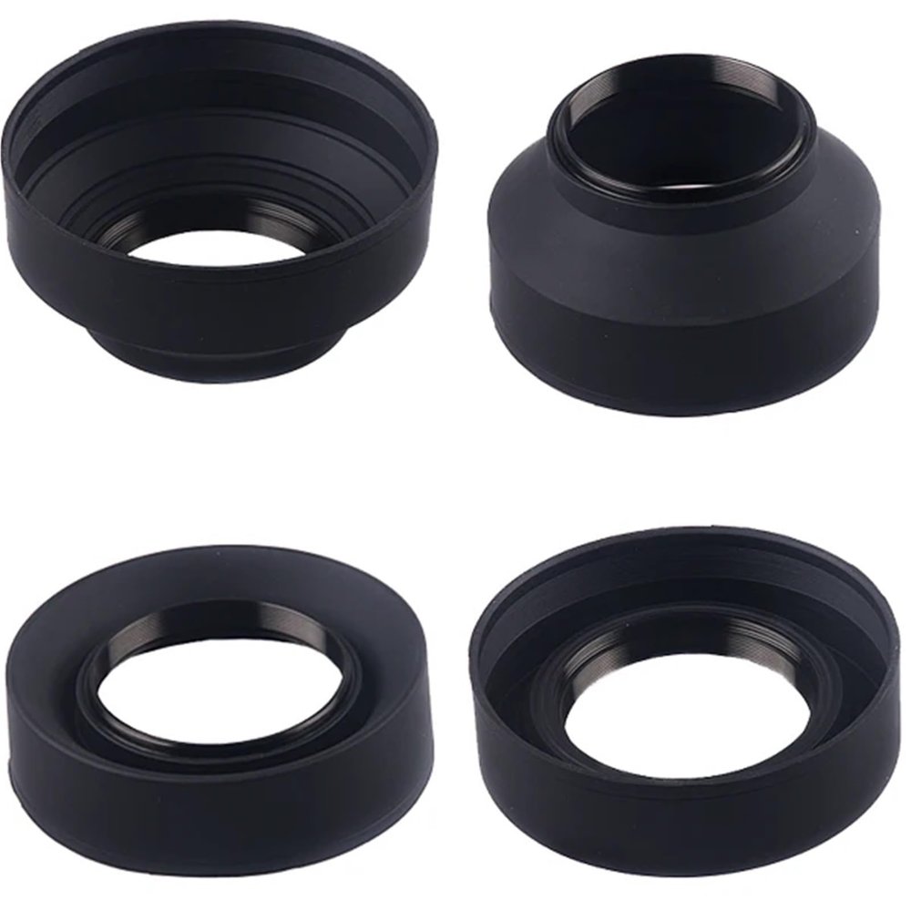 49 52 55 58 62 67 72 77 82mm 3-Stage 3 in1 Collapsible Rubber Foldable Lens Hood for Canon for Nikon DSIR Lens Camera Excellent(67mm)